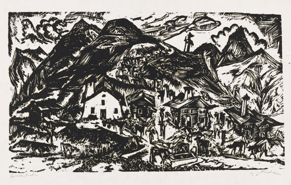 Ernst Ludwig Kirchner - Stafelalp, Gesamtansicht (Alpaufzug)