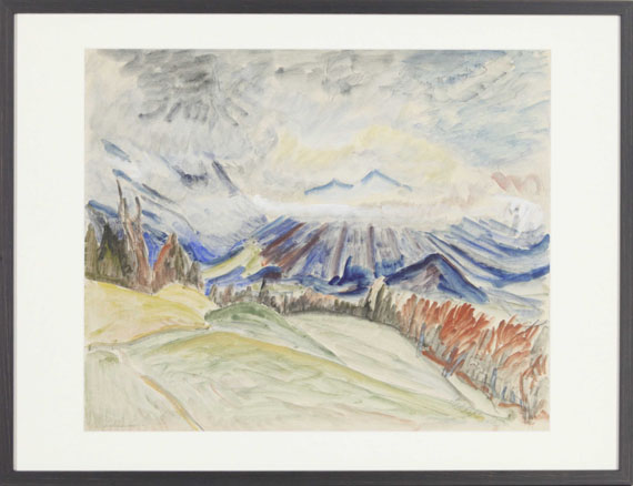 Erich Heckel - Berglandschaft - Rahmenbild