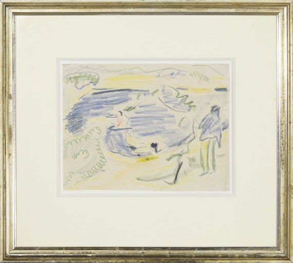 Ernst Ludwig Kirchner - Badende (Badende im Teich) - Rahmenbild