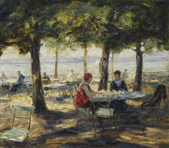 Otto Pippel - Wirtsgarten am Starnberger See