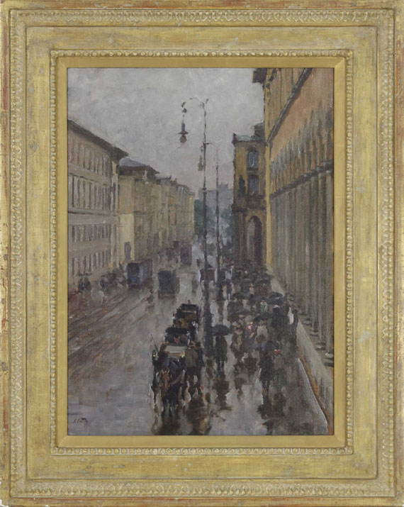 Charles (Karl) Vetter - Die Maximilianstraße in München - Rahmenbild