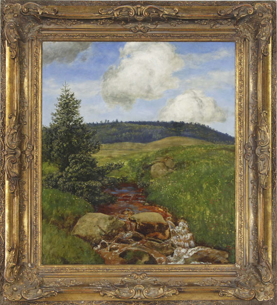 Hans Thoma - Schwarzwaldbach - Rahmenbild