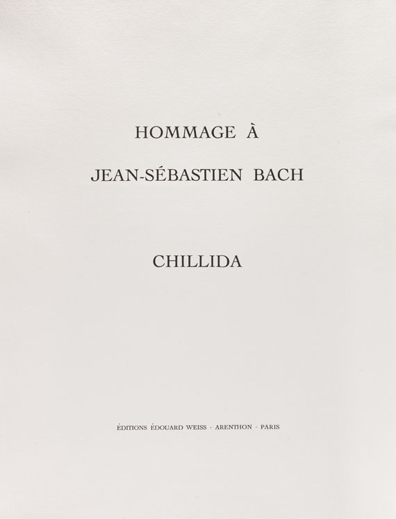 Eduardo Chillida - Hommage à Johann Sebastian Bach, Folge von 12 Blatt, Mappenwerk - Weitere Abbildung