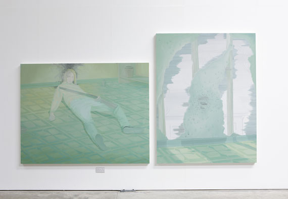 Gerald Davis - Suicide (Green), Diptychon