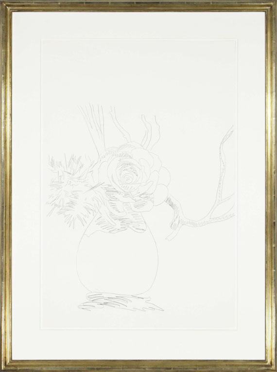 Andy Warhol - Flowers (Black and White) - Rahmenbild