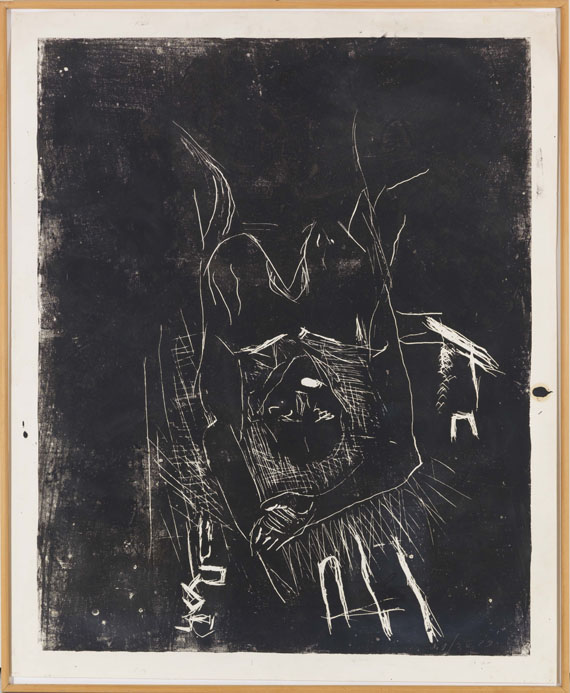 Georg Baselitz - Frau im Fenster - Rahmenbild