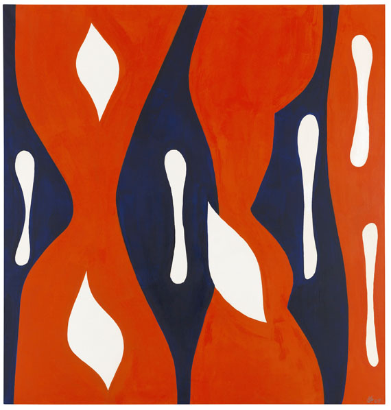 Ernst Wilhelm Nay - Doppelspindel-Rot, 1967