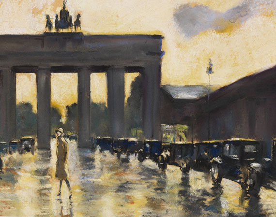 Lesser Ury - Brandenburger Tor vom Pariser Platz aus gesehen