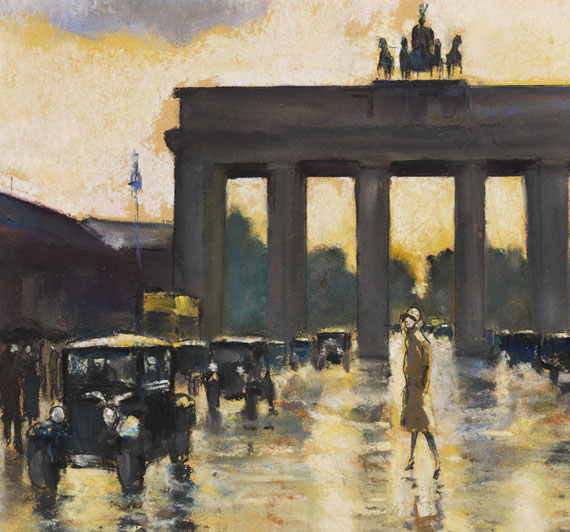 Lesser Ury - Brandenburger Tor vom Pariser Platz aus gesehen