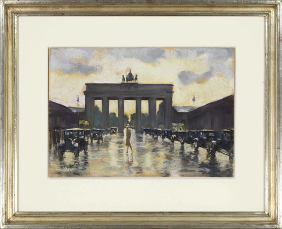 Lesser Ury - Brandenburger Tor vom Pariser Platz aus gesehen - Rahmenbild