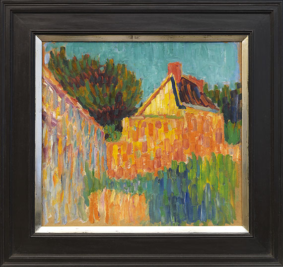 Alexej von Jawlensky - Kleines Haus vor Buschwerk (Französische Landschaft) - Rahmenbild