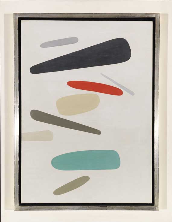 Willi Baumeister - Formen farbig (Fliegende Formen) - Rahmenbild