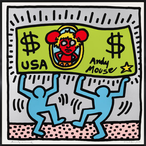 Keith Haring - Andy Mouse (4 Blatt) - Rahmenbild