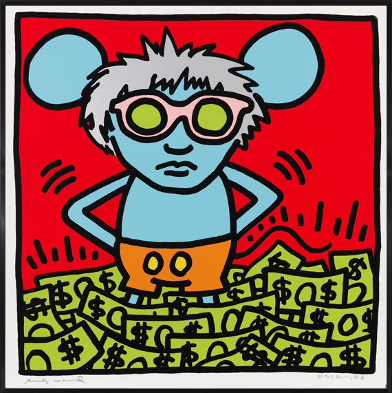 Keith Haring - Andy Mouse (4 Blatt) - Rahmenbild