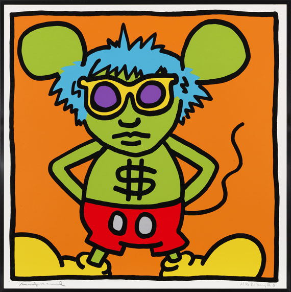 Keith Haring - Andy Mouse (4 Blatt) - Rahmenbild