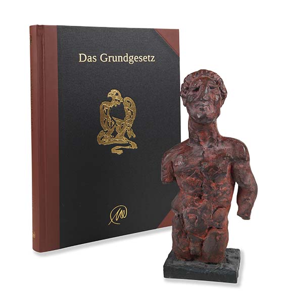 Markus Lüpertz - Das Grundgesetz. Künstlerausgabe mit Skulptur