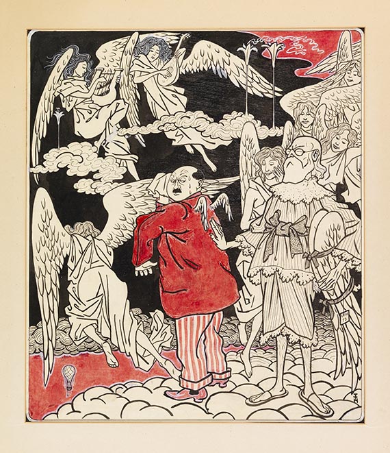 Thomas Theodor Heine - 3 Originalzeichnungen für den Simplizissimus - Weitere Abbildung