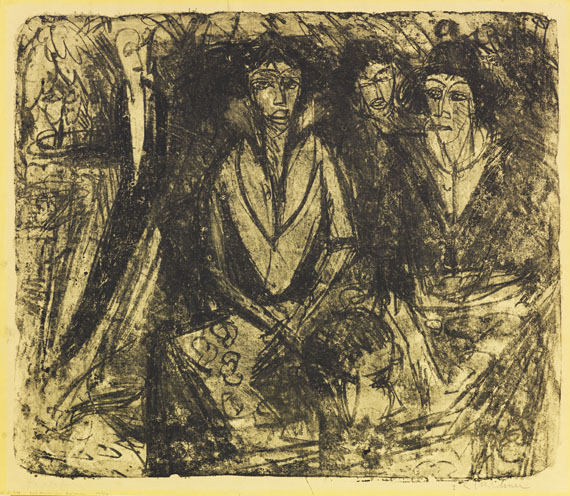 Ernst Ludwig Kirchner - Drei Frauen im Cafégarten - Gartenrestaurant Schlachtensee