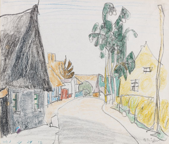 Lyonel Feininger - Village Street on Usedom, Baltic Sea