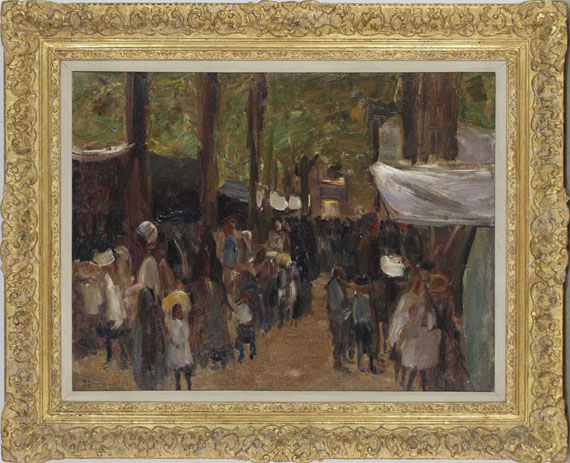 Max Liebermann - Jahrmarkt in Noordwijk - Rahmenbild