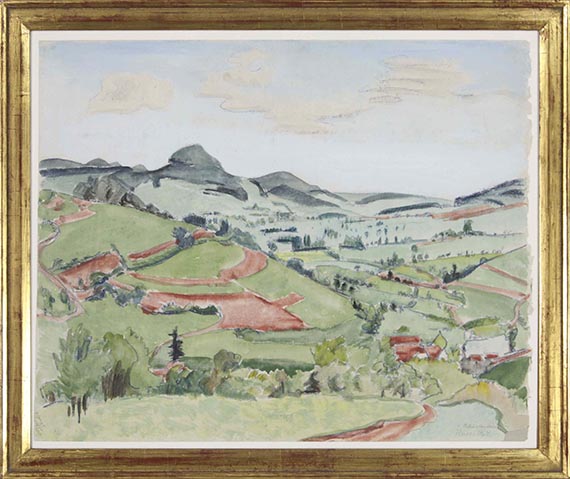 Erich Heckel - Rhönlandschaft - Rahmenbild