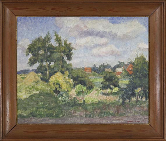 Otto Modersohn - Sommertag in den Feldern bei Fischerhude - Rahmenbild