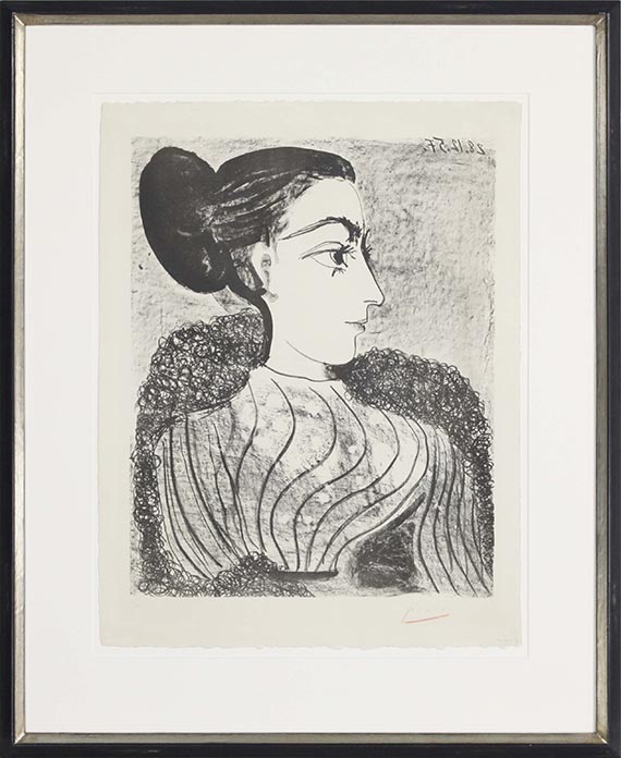 Pablo Picasso - Femme au Chignon (1er état) - Rahmenbild