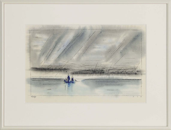 Lyonel Feininger - Churning Clouds above the Sea - Rahmenbild