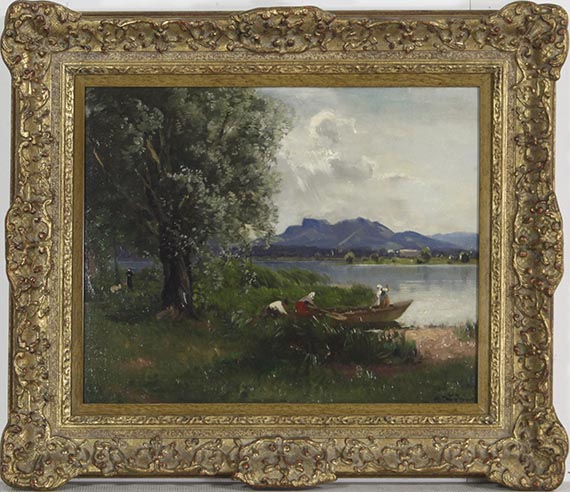 Joseph Wopfner - Am Chiemseeufer - Rahmenbild