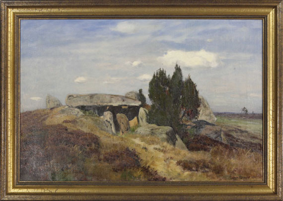 Eugen Felix Prosper Bracht - Hünengrab in der Heide - Rahmenbild