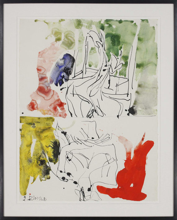 Georg Baselitz - Das 70iger Modell singt wieder - Rahmenbild