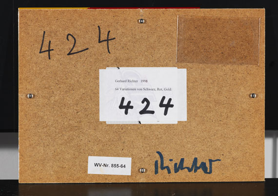Gerhard Richter - Schwarz, Rot, Gold II - Rückseite