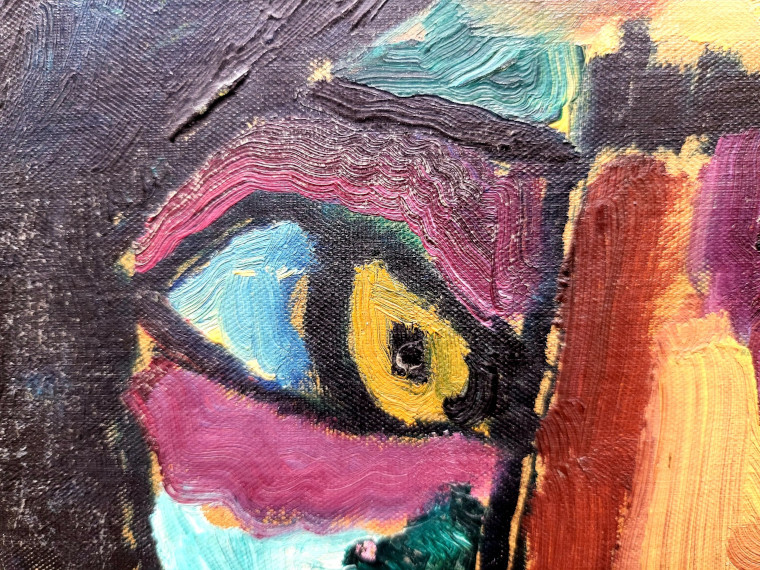 Alexej von Jawlensky - Frauenkopf mit Blumen im Haar - Weitere Abbildung