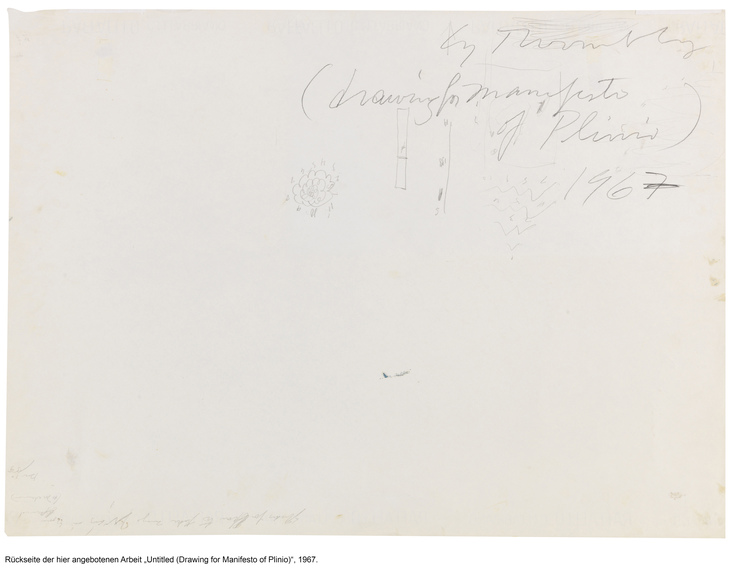 Cy Twombly - Untitled (Drawing for Manifesto of Plinio) - Weitere Abbildung