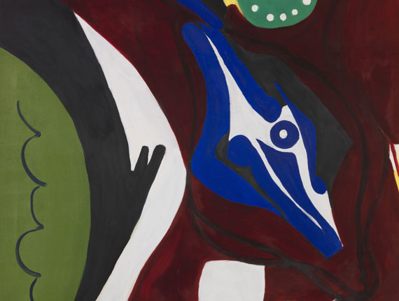 Ernst Wilhelm Nay - Die Uhr (Krapplack, Blau und Grün)