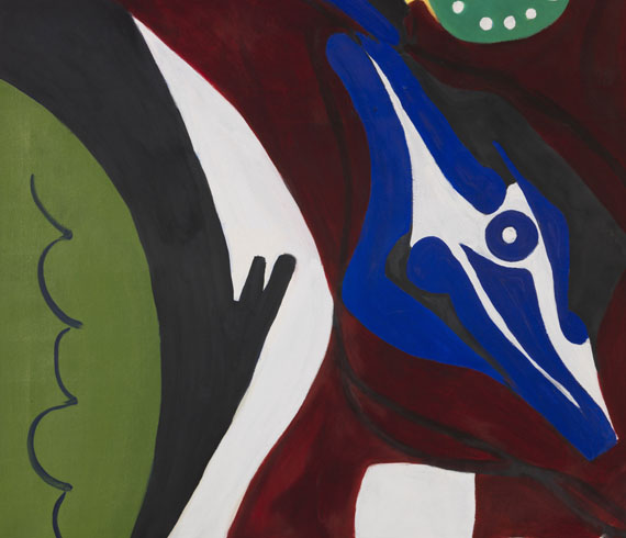 Ernst Wilhelm Nay - Die Uhr (Krapplack, Blau und Grün) - Weitere Abbildung