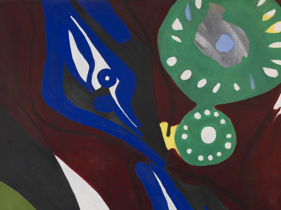 Ernst Wilhelm Nay - Die Uhr (Krapplack, Blau und Grün) - Weitere Abbildung