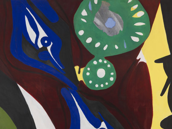 Ernst Wilhelm Nay - Die Uhr (Krapplack, Blau und Grün) - Weitere Abbildung