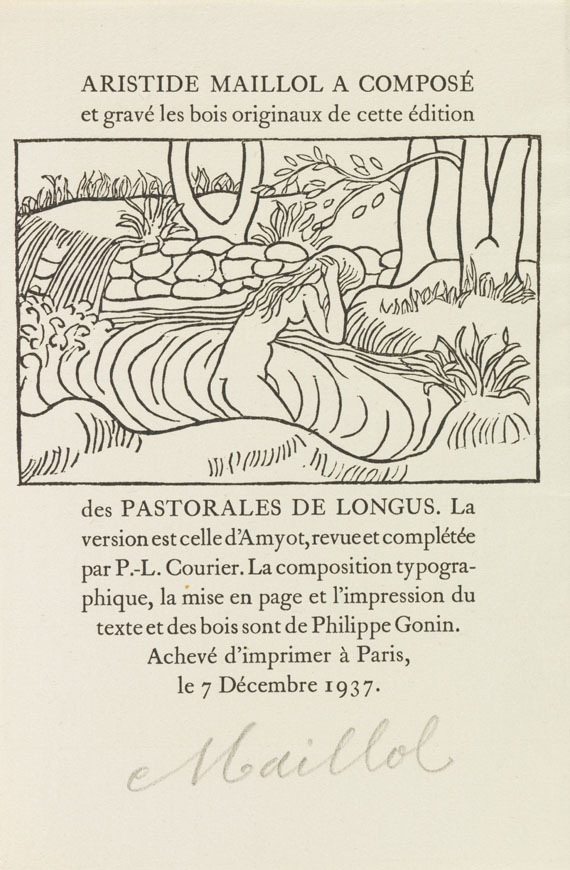 Aristide Maillol - Longus, Daphnis et Chloé. Mit Suite
