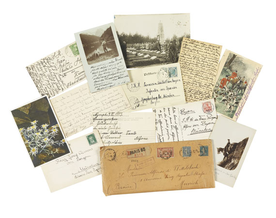   - Sammlung von ca. 1900 Postkarten u. Autographen aus dem Umfeld des bayr. Königshauses