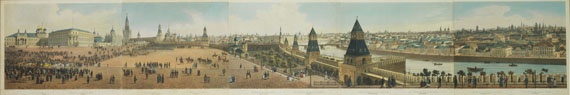 Dmitri Indeiseff - Moscou. Panorama, lith. von Ph. Benoist und Aubrun, in 2 Teilen - Weitere Abbildung