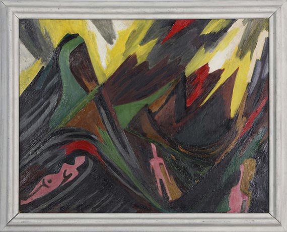 Ernst Wilhelm Nay - Menschen in den Lofoten - Rahmenbild