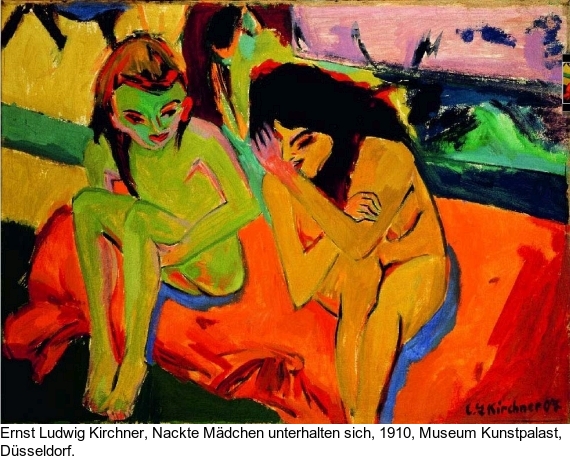 Ernst Ludwig Kirchner - Zwei am Tisch sitzende Mädchen - Weitere Abbildung