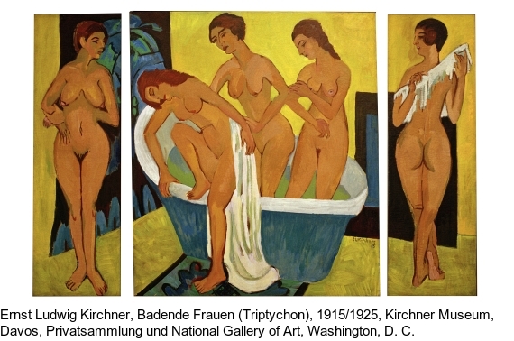 Ernst Ludwig Kirchner - Auf dem Bett sitzendes Mädchen