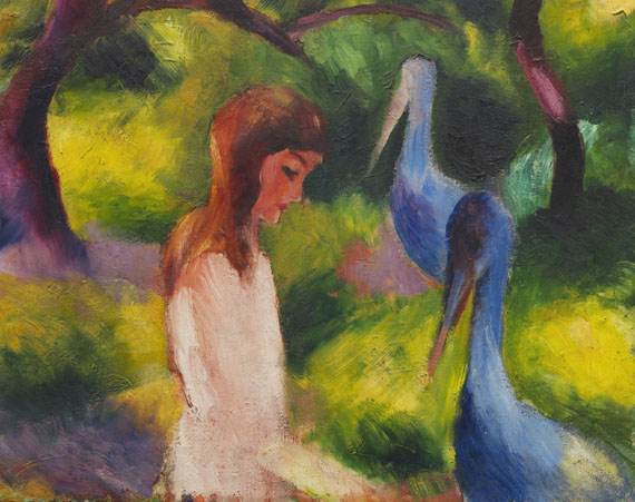 August Macke - Mädchen mit blauen Vögeln (Kind mit blauen Vögeln) - Weitere Abbildung