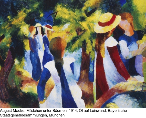 August Macke - Mädchen mit blauen Vögeln (Kind mit blauen Vögeln) - Weitere Abbildung