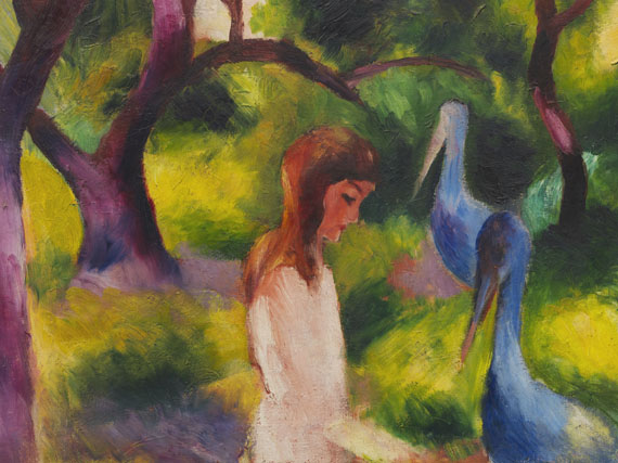 August Macke - Mädchen mit blauen Vögeln (Kind mit blauen Vögeln) - Weitere Abbildung