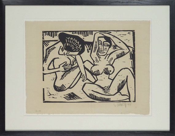 Karl Schmidt-Rottluff - Müßige Hetären - Rahmenbild