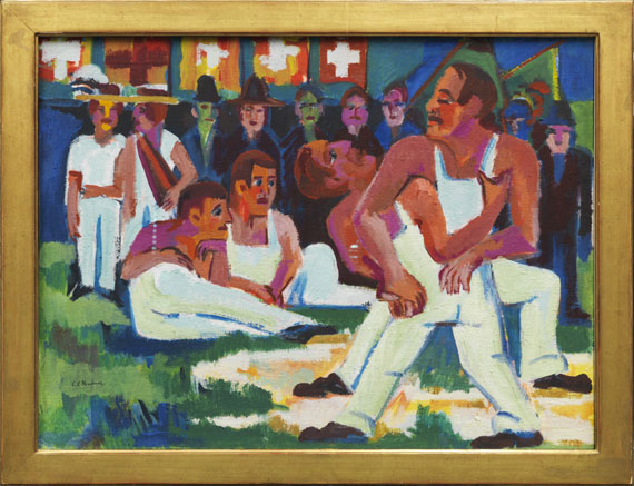 Ernst Ludwig Kirchner - Ringer - Rahmenbild