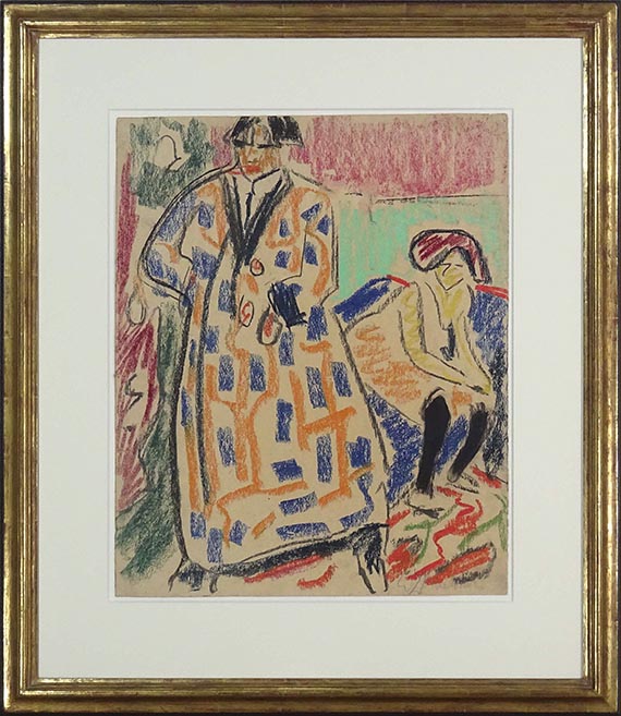 Ernst Ludwig Kirchner - Selbstbildnis mit Modell - Rahmenbild